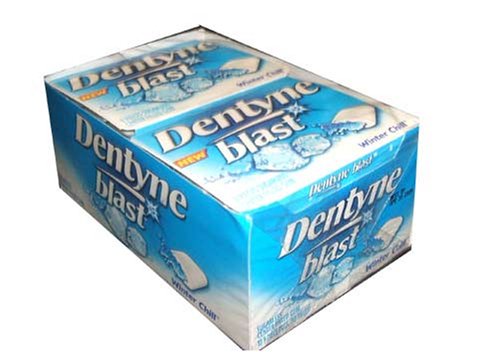 Dentyne Blast Winter Chill Sugar Free Center Filled Gum, (10- 9 Piece Packs) logo