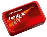 Dentyne Fire Mints Spicy Cinnamon 9 Packs logo