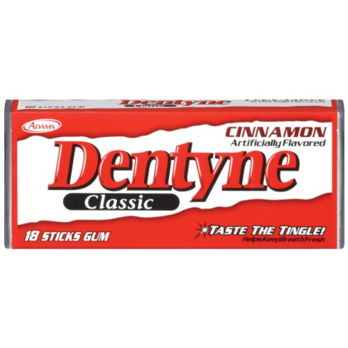 Dentyne Gum, Classic Cinnamon, 18 Piece Pack, 12-count logo