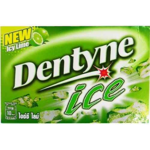 Dentyne Ice Icy Lime Flavor Chewing Gum Net Wt 12.6g (9 Pieces) X 10 Boxes logo