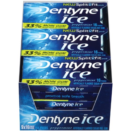 Dentyne Ice Peppermint, 9 X 16 Piece – 7.6 Ounce (Pack of 3) logo