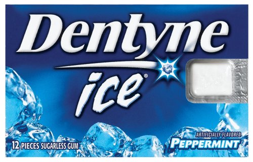 Dentyne Ice Peppermint Sugarless Chewing Gum, 12-piece Packages (Pack of 24) logo