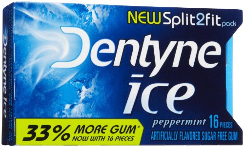 Dentyne Ice S/f Peppermint Gum, Split To Fit, 16 Ct, 9 Pk logo