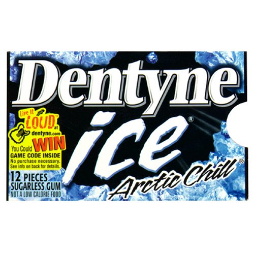 Dentyne Ice Sugarless Gum, Artic Chill, Pieces, 12-count Packs (Pack of 12) logo