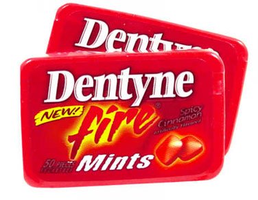 Dentyne Mints – Fire Cinnamon, 9 Count Tins logo