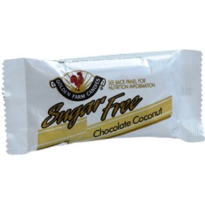 Diabetic – No Sugar Added – Candy Bar Chocolate Coconut 24box By Golden Farm Candies logo