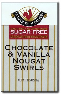 Diabetic – No Sugar Added – Candy Nougat Swirl Choc/van 6box By Golden Farm Candies logo