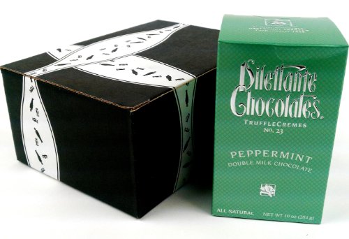 Dilettante Chocolates Peppermint Double Milk Chocolate Truffle Cremes, 10oz In Gift Box logo