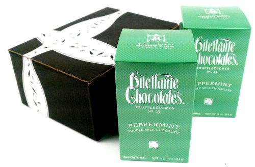 Dilettante Chocolates Peppermint Double Milk Chocolate Truffle Cremes, 10oz In Gift Box (Pack of 2) logo