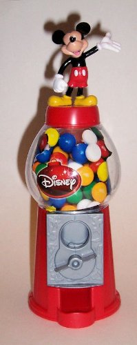 Disney ~ Coin Operated Disney – Gumball Dispenser Bank – With Mickey Mouse Statue On Top (sugar Free Gum Is Included) logo