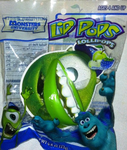 Disney Monsters University Lip Pops Lollipops – Mike logo