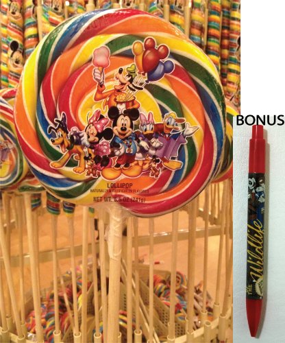 Disney Parks Mickey and Friends Rainbow Lollipop (8.5oz) – Disney Parks Exclusive & Limited Availability + Bonus Mystery Mickey Pen Included logo