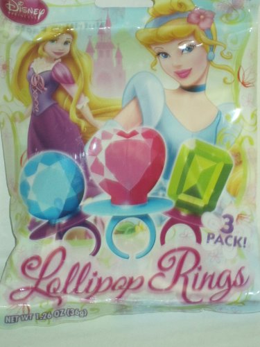 Disney Princess Lollipop Rings 3pks Of 3 Rings (9 Rings Total) logo