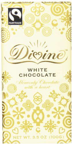 Divine Chocolate Bar, White Chocolate, 3.5 Ounce (Pack of 10) logo