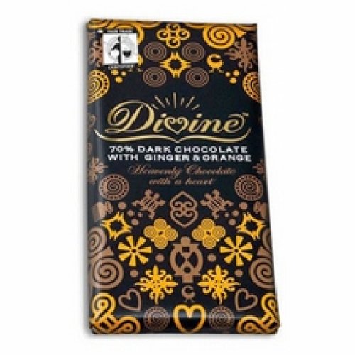 Divine Chocolate Dark W/ginger & Orange (10/3.5 Oz) logo