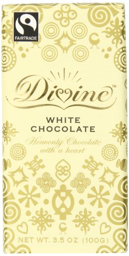 Divine Chocolate White Chocolate Bar, 3.5 Ounce logo