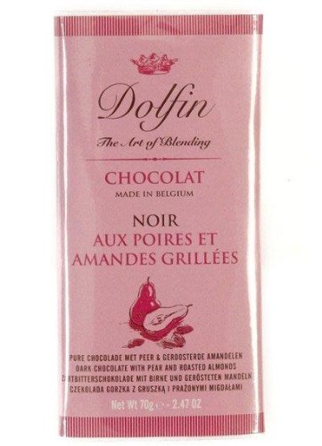 Dolfin Dark Chocolate With Pears and Grilled Almonds logo