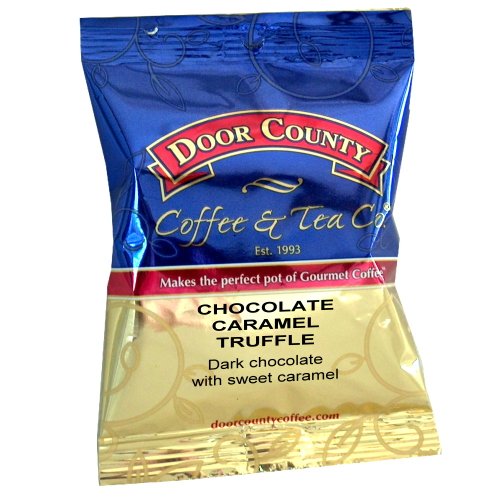 Door County Coffee Chocolate Caramel Truffle, 1.5oz Full-pot Packs, Ground (18pk) logo