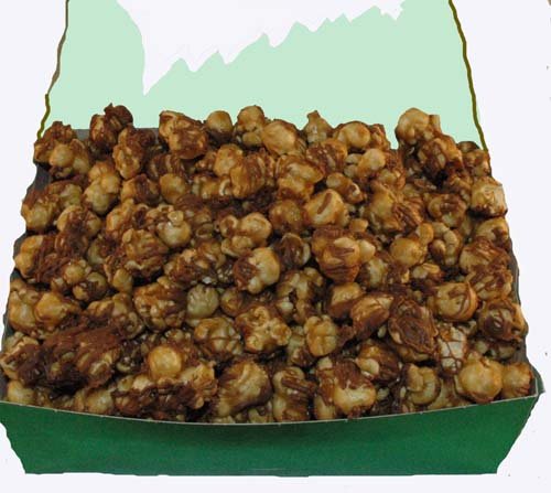 Dorothy’s Candies Holiday Chocolate Drizzled Caramel Popcorn logo
