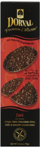 Dorval Premium Collection Crispy Dark Chocolate Thins, 2.64 ounce (Pack of 12) logo