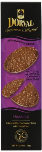 Dorval Premium Collection Crispy Milk Chocolate Thins With Hazelnut, 2.64 ounce (Pack of 12) logo