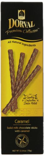 Dorval Premium Collection Solid Milk Chocolate Sticks With Caramel, 2.64 ounce (Pack of 12) logo
