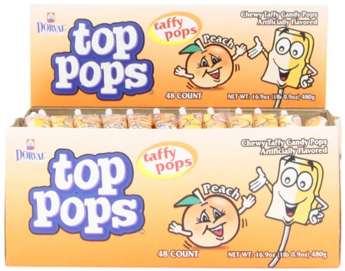 Dorval Top Pops Peach, 48-count (Pack of 6) logo