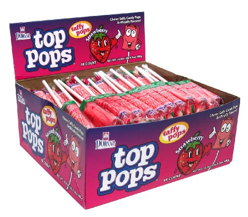 Dorval Top Pops Strawberry, 48-count (Pack of 6) logo