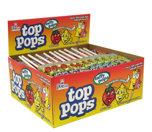 Dorval Top Pops Strawberry/lemon, 48-count (Pack of 6) logo