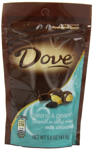 Dove Chocolate Covered Raisins and Peanuts, 5 ounce (Pack of 12) logo