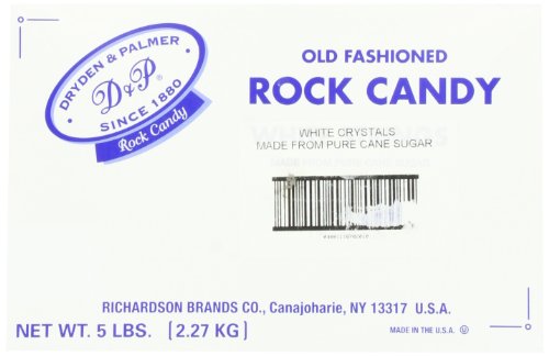 Dryden and Palmer White Sugar Rock Candy, 5-pound Box logo