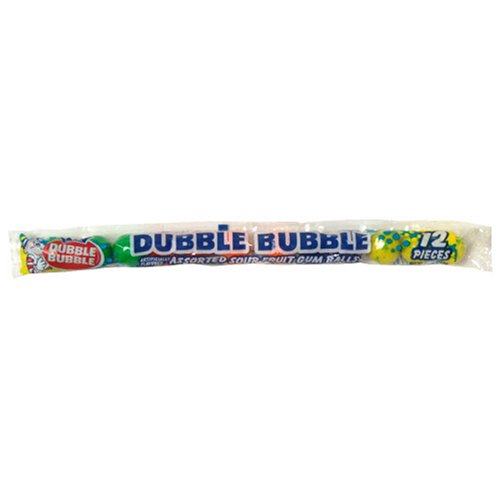 Dubble Bubble Assorted Gumballs, 12-count Tubes (Pack of 24) logo