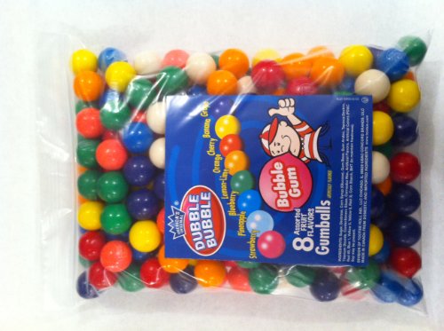 Dubble Bubble Assorted Gumballs 4 Pound Approximately 225 Pcs Eight Flavors and Eight Colors logo