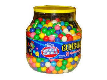 Dubble Bubble Assorted Gumballs, 53 ounce Refill Jar logo