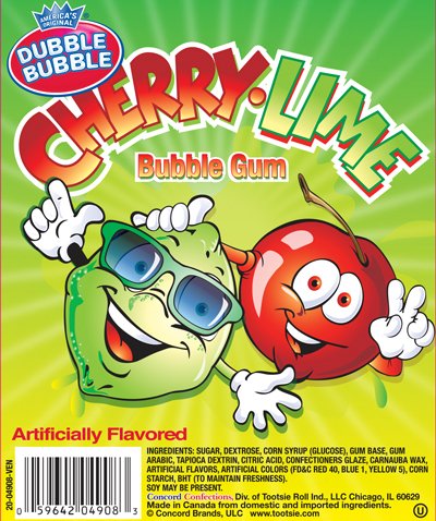 Dubble Bubble Cherry Lime Gumballs, 10lbs logo