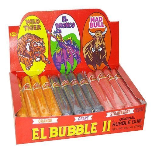 Dubble Bubble El Bubble Bubble Gum Cigars- 3 Flavors, Packages (Pack of 36) logo