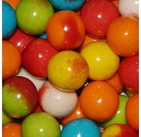 Dubble Bubble Filled 24mm/1 Gumballs – 850 Count – Various Flavors-lightning Bolt logo