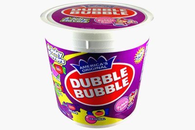 Dubble Bubble Fruit Flavored Bubble Gum Tub, 300 Pieces logo
