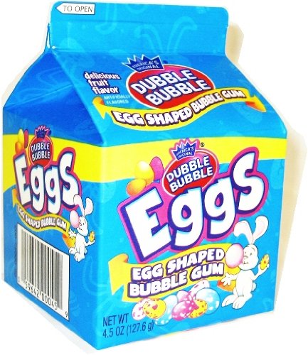 Dubble Bubble Gum Eggs Carton 4.5oz logo