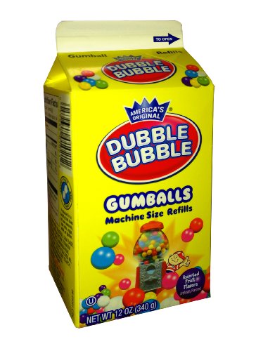 Dubble Bubble Gumballs Machine Size Refills 12 Oz. Carton logo