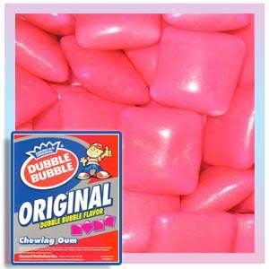 Dubble Bubble Pink Chiclets, 1lb logo