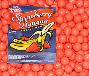 Dubble Bubble Strawberry Banana Gumballs, 1lb logo