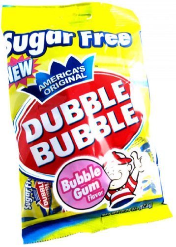 Dubble Bubble Sugar Free – Original Flavor, 3.25 Oz Bag, 12 Count logo