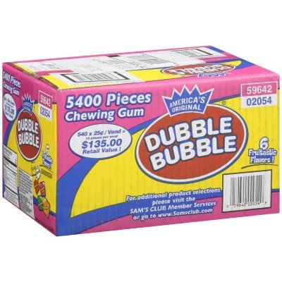 Dubble Bubble Tab Chewing Gum – 5400 Ct. logo