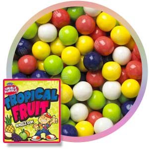 Dubble Bubble Tropical Fruit Gumballs, 10lbs logo