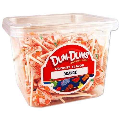 Dum Dums 1 Lb Tub Orange Flavor logo