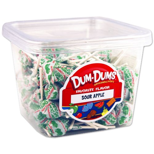 Dum Dums 1 Lb Tub Sour Apple Flavor logo