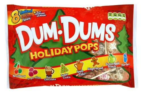 Dum Dums Holiday Pops 4-10.4 Oz Bags Limited Edition Flavors logo