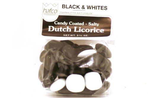 Dutch Licorice Candy Coated – Salty (black & Whites) – 3.5oz [pack of 3] logo