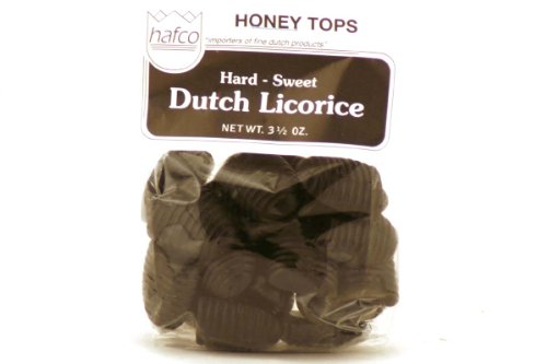Dutch Licorice Hard – Sweet (honey Tops) – 3.5oz [pack of 3] logo